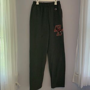 Dark grey Boston college sweatpants